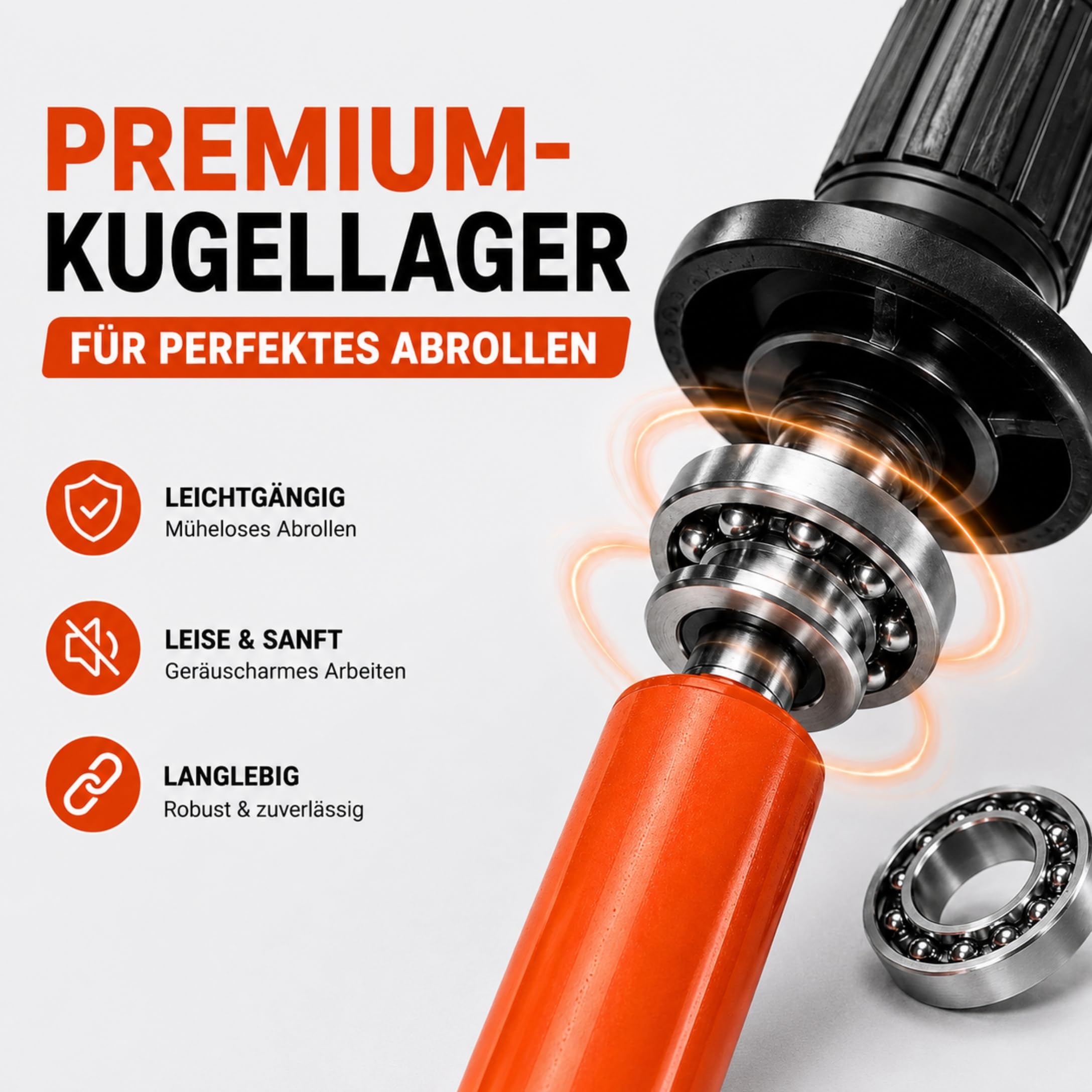 Stretchfolien Abroller Profi 450-500 mm orange Metall SRT
