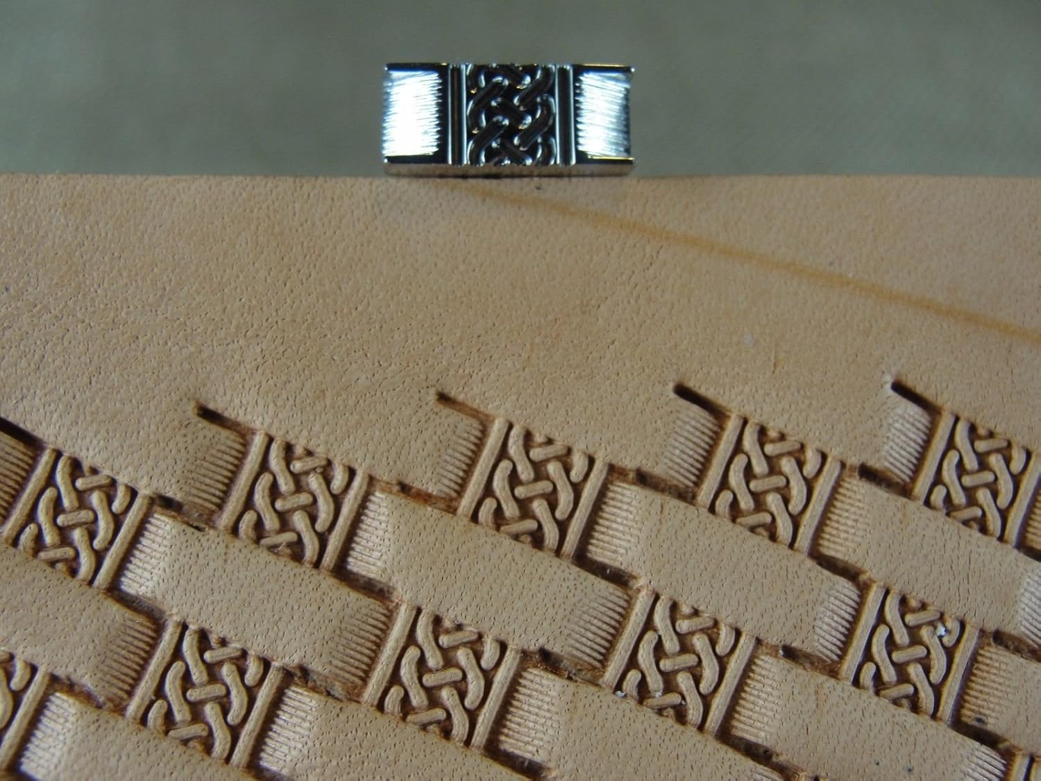 Stainless Steel Barry King - #2 Celtic Basket Weave Stamp (Leather Tool)