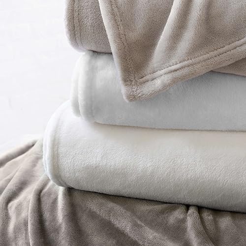 Miniatura 2 de Pine Cone Hill Sheepy - Manta de forro polar 2.0, tamaño individual, patrón sólido blanco