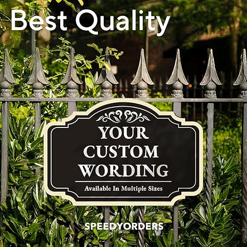 Miniatura 7 de Letreros decorativos de metal personalizados, aluminio personalizado, letreros de entrada personalizados, impermeables, diseño 2 carbón negro de 10