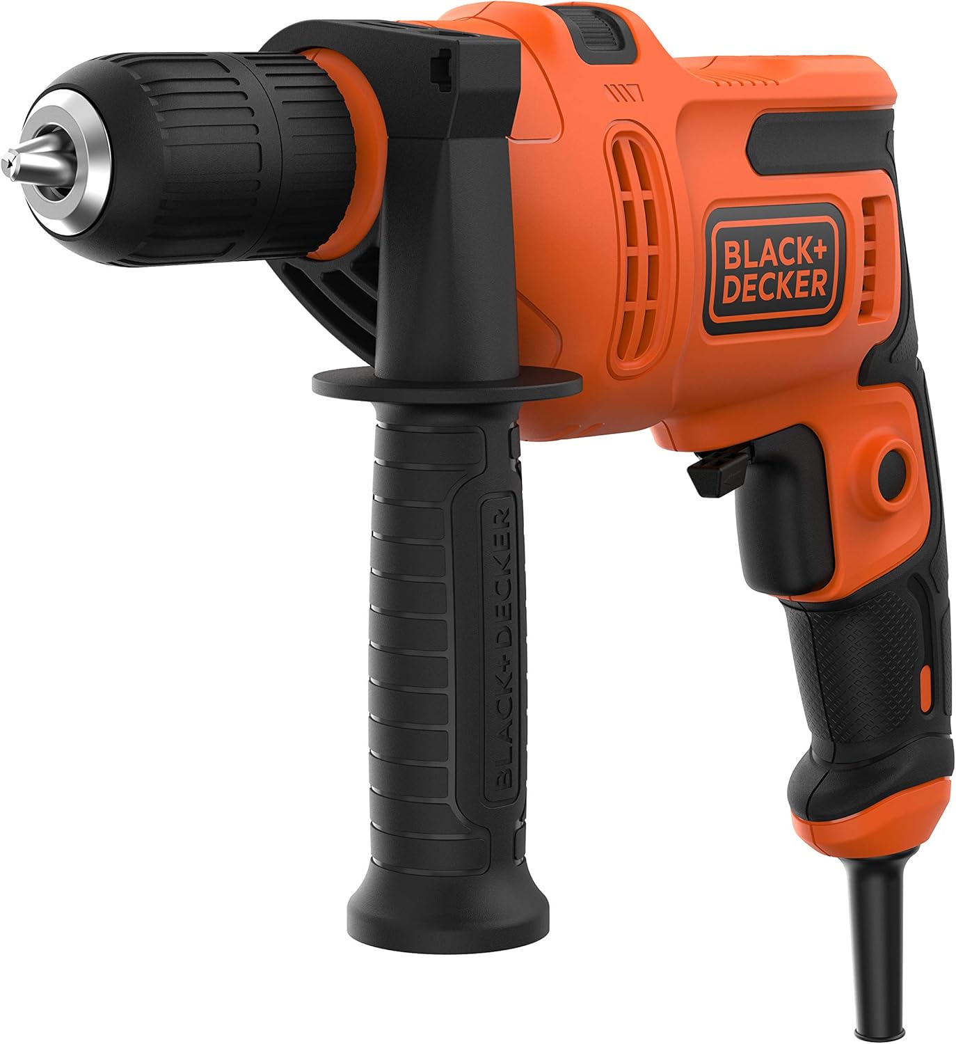 BLACK+DECKER BEH200-QS Trapano a Percussione a Filo Compact in Cartone, 500W & Punte Trapano, Set Titanium Per Forare E Avvitare, 109 Pezzi, Nero, A7200-Xj 500W in Cartone + Black+Decker Punte Trapano - Immagine 3