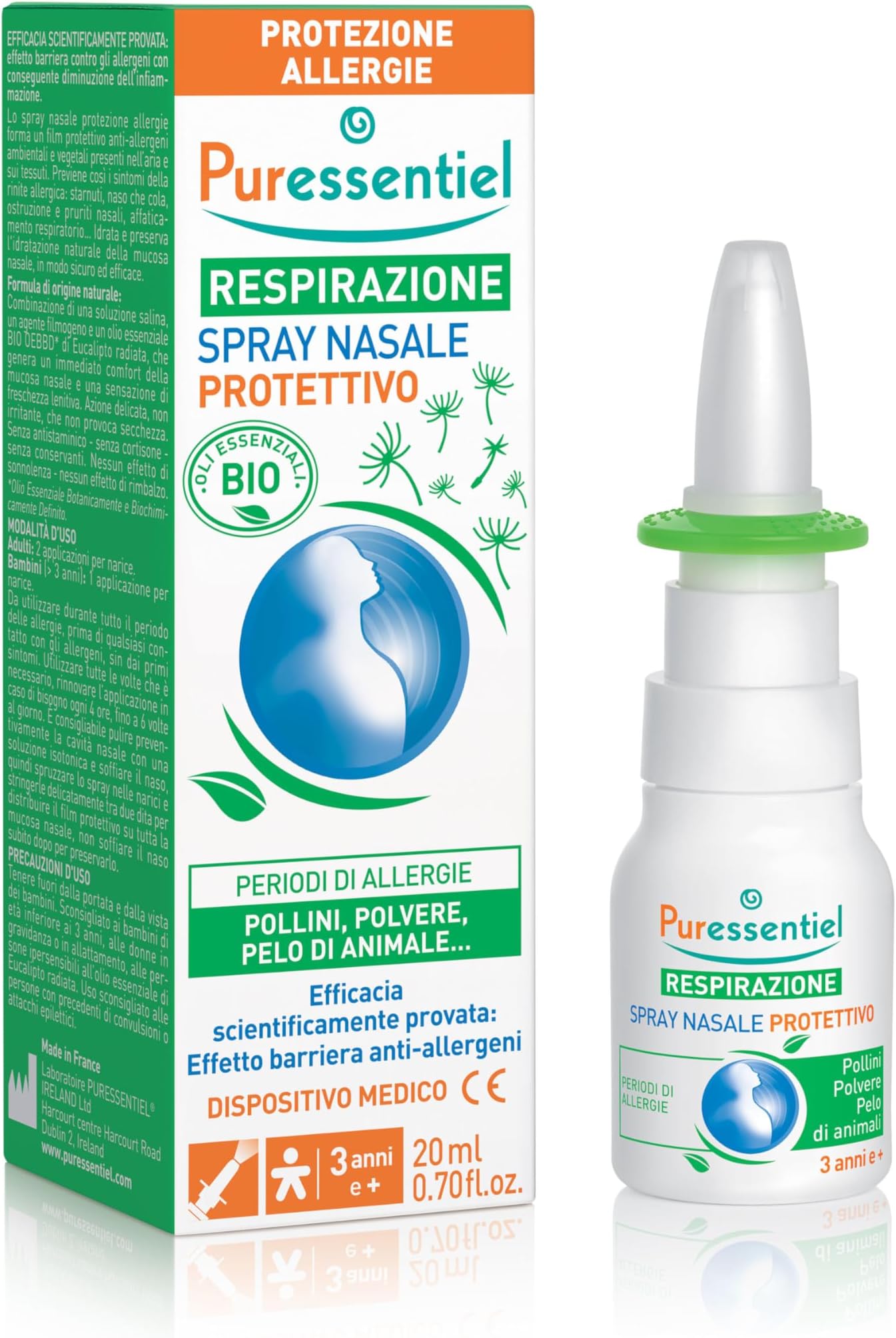 Protective Nasal Spray | Respiratory | Effective against for Pollen Dust and Animal Hair | 3+ years | 20ml