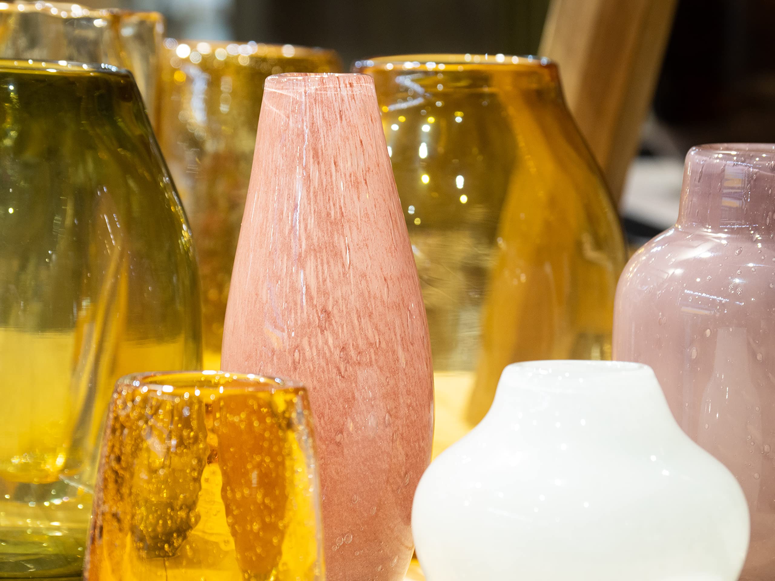 Amazon.co.jp: FOYER フラワーベース インテリア 花瓶 ガラス ｸﾘｱｲｴﾛｰ