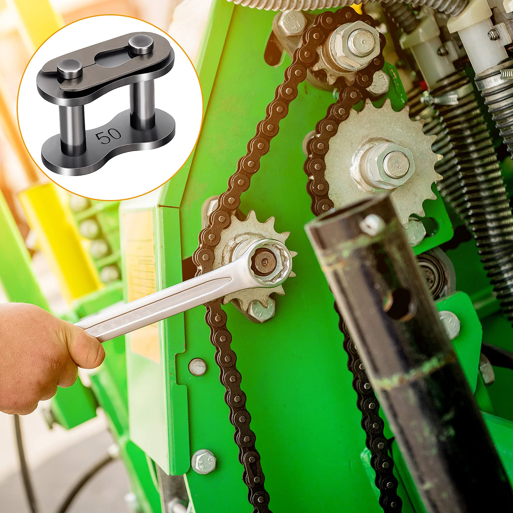 OIIKI 10 Pack #50 Roller Chain Connecting Links — Amazon image 7