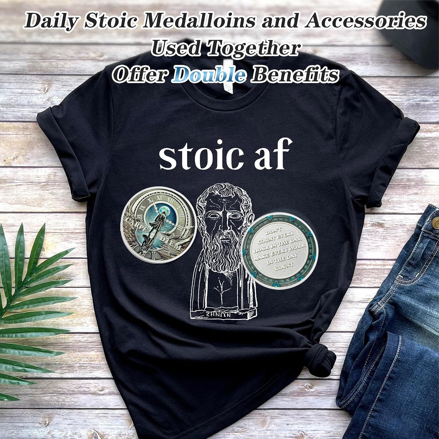 Time Traveler Memento Mori Coin - Novelty Carpe Diem Stoic Challenge Coin - EDC Amor Fati Token Medallions for Daily Stoic Practice - Inspirational Momento Mori Stoicism Gifts for Men Women Kids image 5