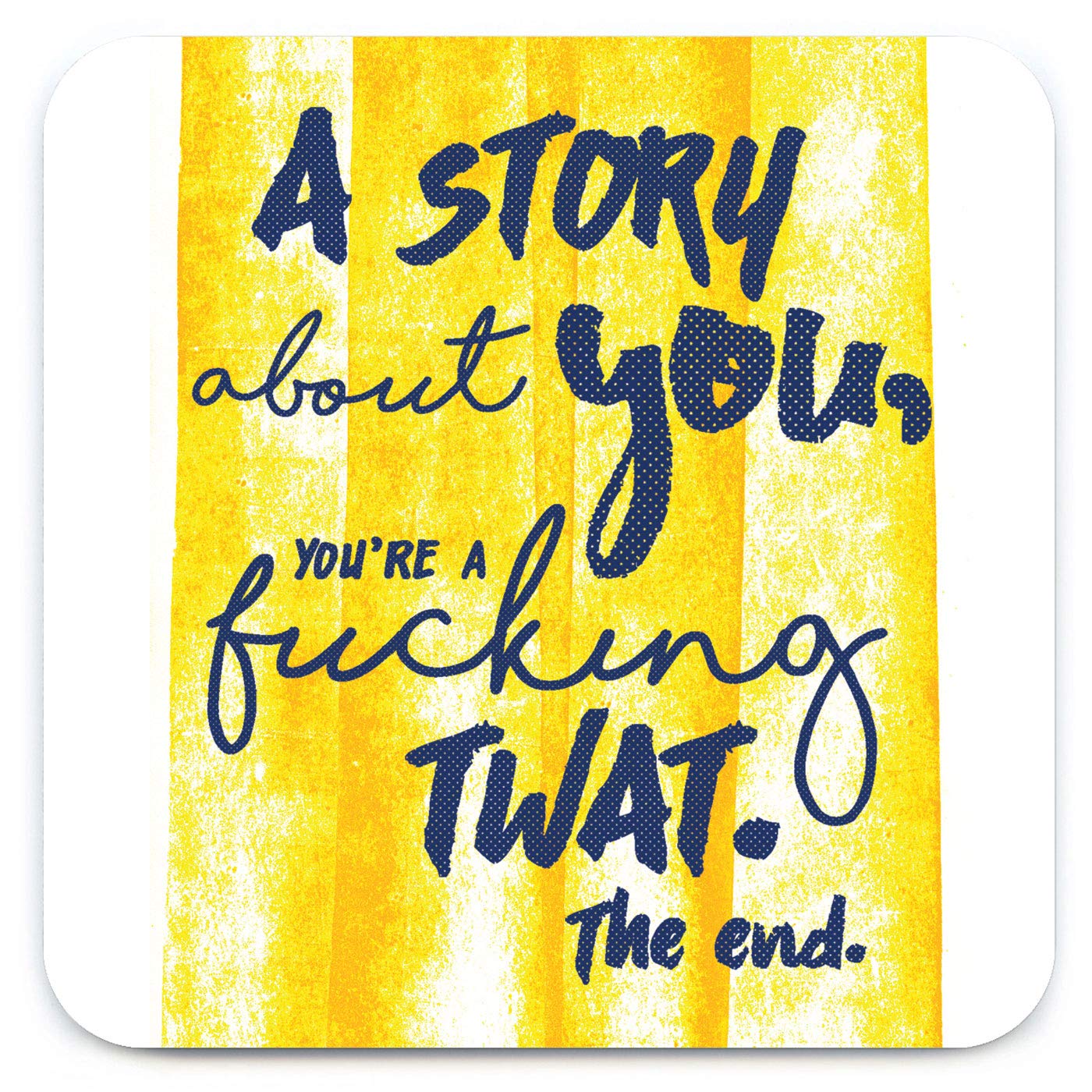 Brainbox Candy - Rude 'F*cking Twat Coaster' - Small Gift Ideas For Him Her - Friends Birthday - Housewarming Present - New Home Gift - Cheeky Gifts For Women Men