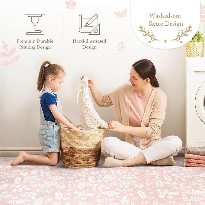 PopsyKosy Baby Floor Play Mat 6 Tiles 6x4 ft Baby Coral miniatura 2