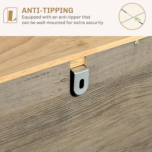 Vista 52 de HOMCOM Sideboard with Solid Wood Countertop, Modern Kitchen Storage Cabinet, Coffee Bar Cabinet with 2 Drawers, Doors and Adjustable Shelf, Black