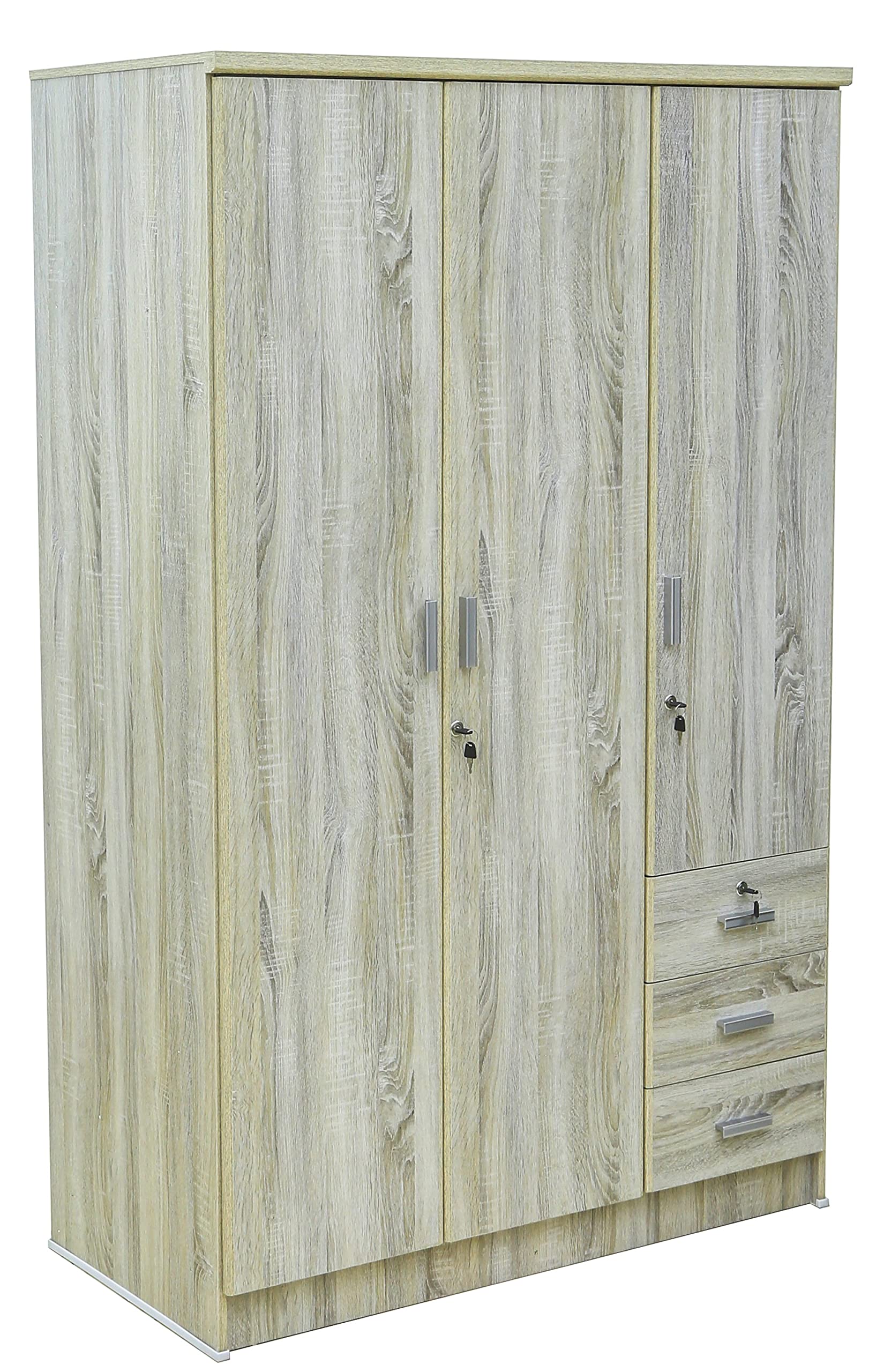 AFT(ARFAN) AFT-336 SO 3 DOOR WARDROBE MODERN DESIGN/ 3 Door Wooden Wardrobe Cabinet Cupboard Engineered Wood Perfect Modern design .H-190CM*L-120CM*D-55CM
