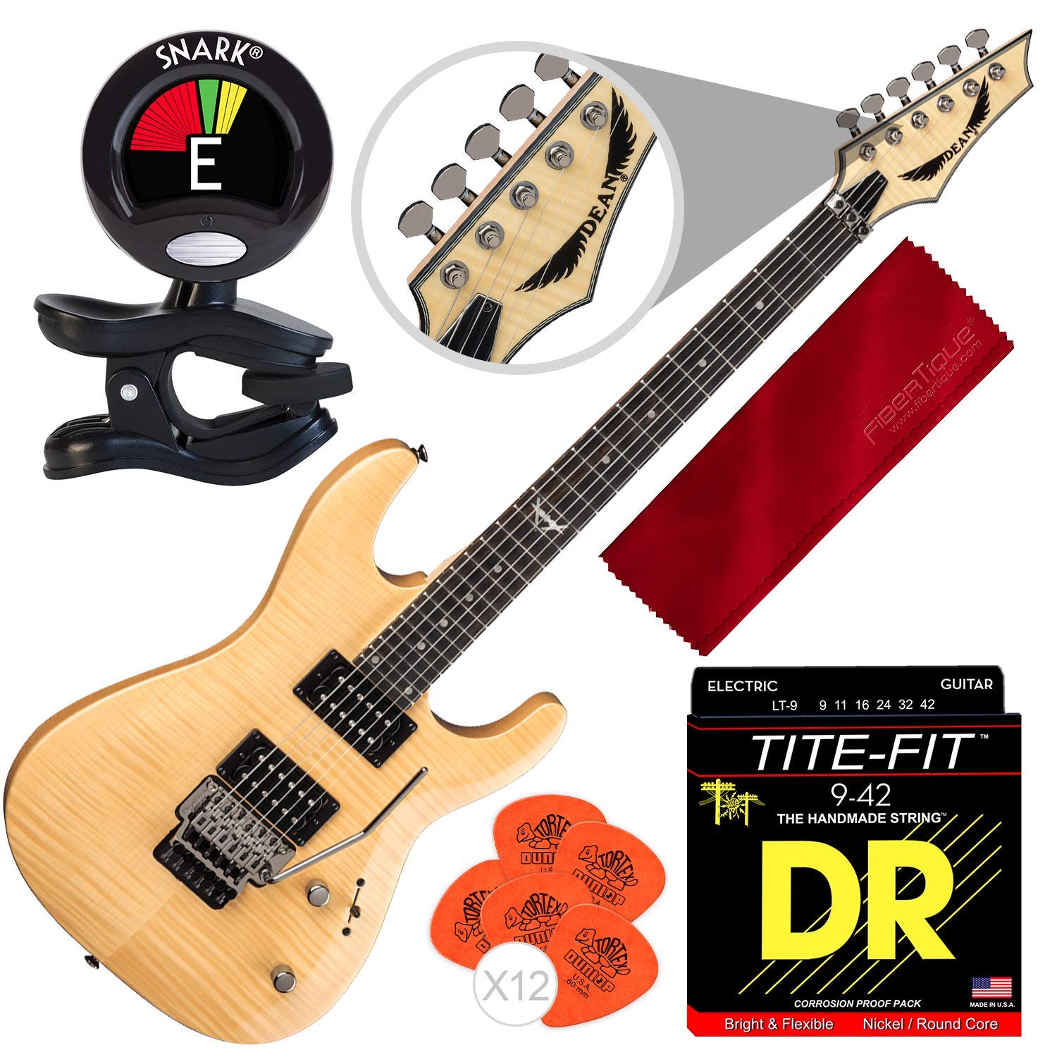 Buy Dean Custom 350 Floyd Electric Guitar with Floyd Rose Bridge, Gloss