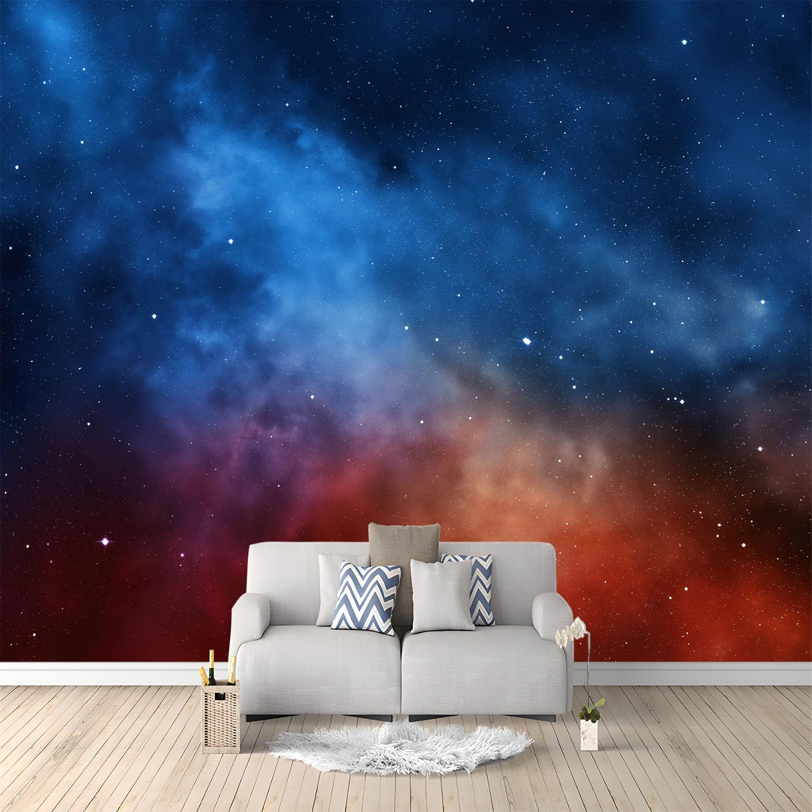Fototapeta 3D, gwiaździste niebo, wszechświat, 350 x 256 cm, nowoczesny plakat ścienny, mural tapeta z włókniny, do salonu, sypialni, pokoju dziecięcego, dekoracja ścienna murale