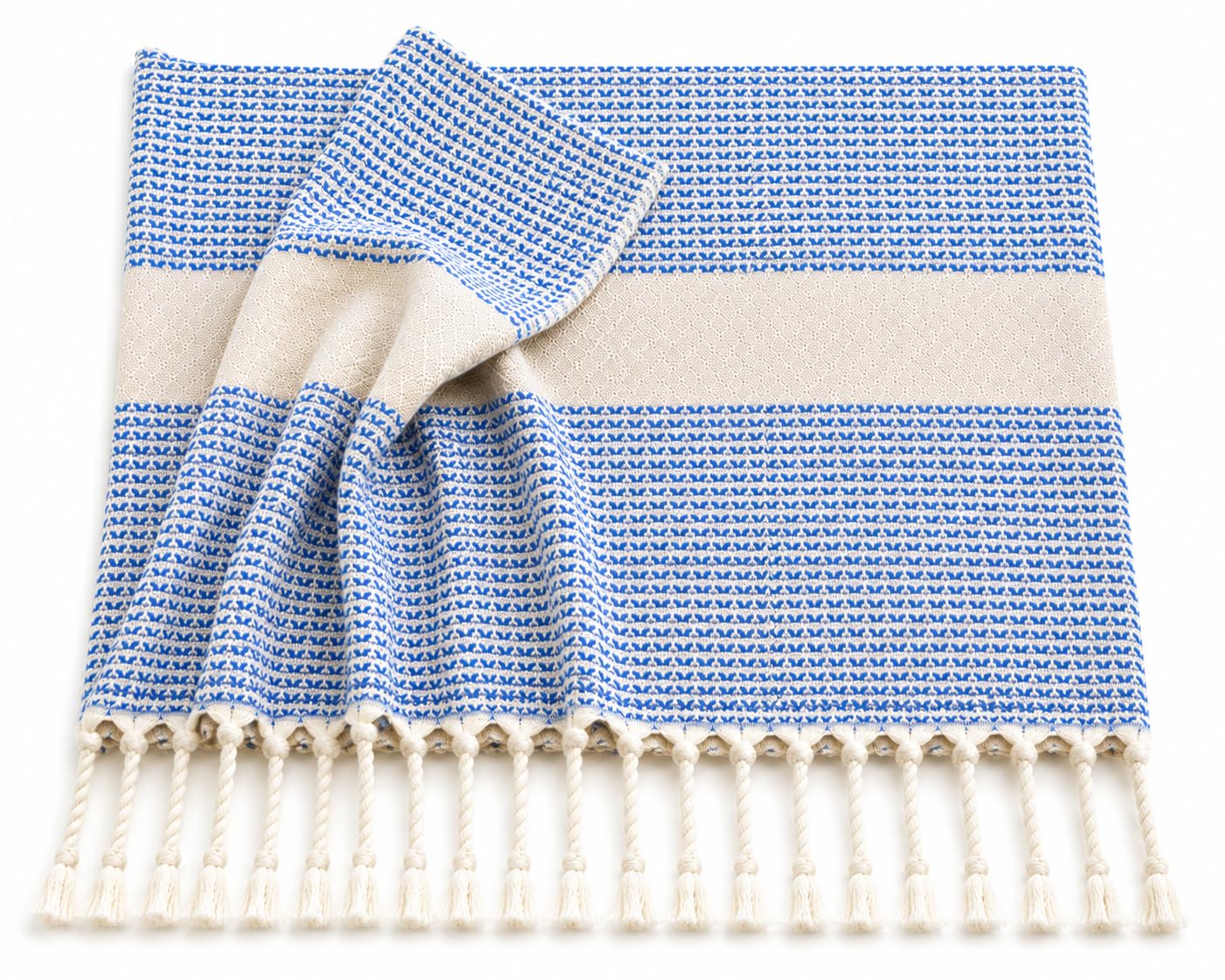 Babila Turkish Hammam Peshtemal Towel | Lightweight & Quick-Drying & Absorbent | Turkish Travel, Spa & Beach Towel | Soft, Compact & Versatile | Light Blue, 100 x 180cm