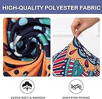 Vista 2 de hyha 2 piezas impresas Slipover para silla de bañera con funda de cojín, funda elástica extraíble para silla de club IKEA Tullsta, funda protectora