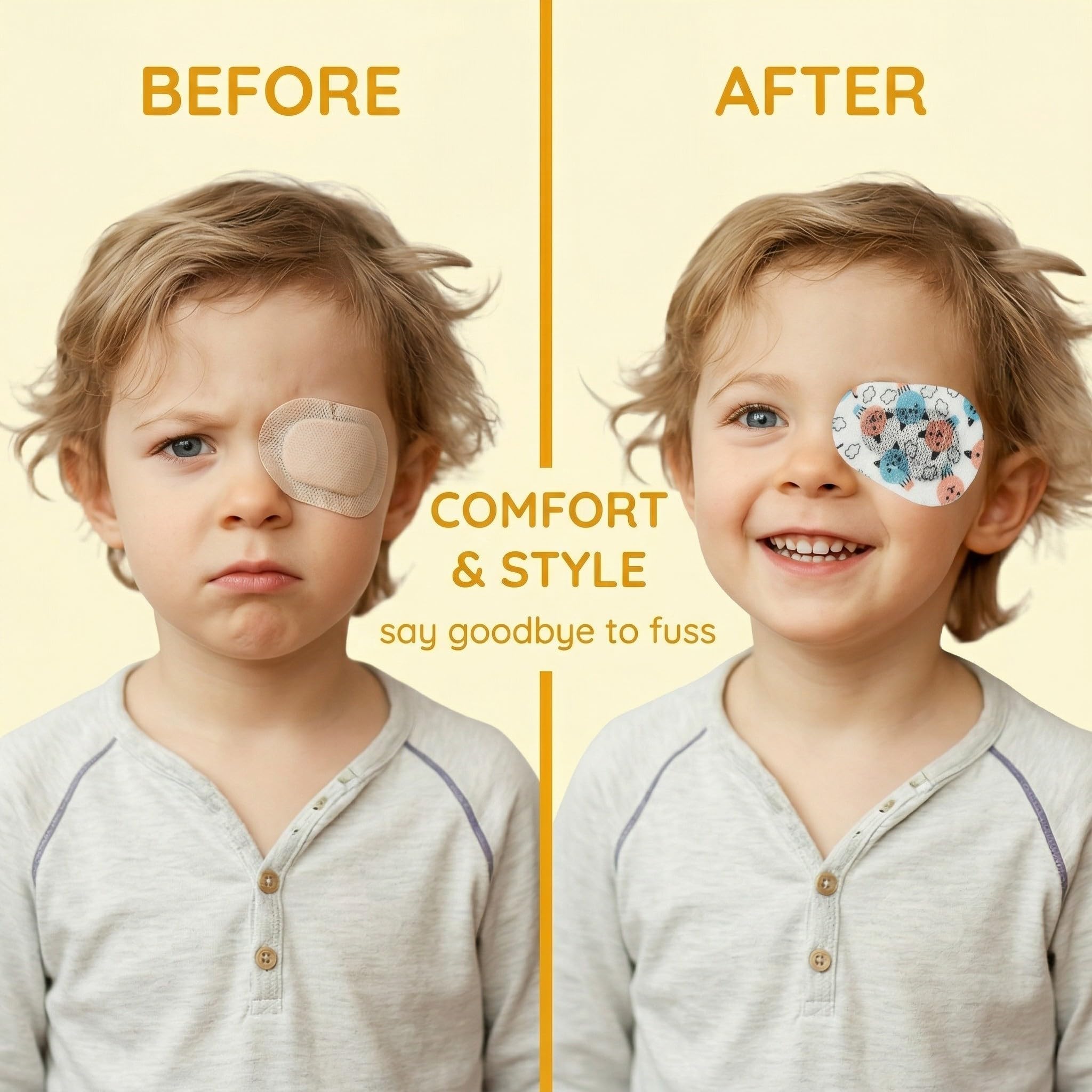 24 Pezzi Cerotti Adesivi per Occhi, Bende Oculari per Bambini, Bende per Gli Occhi, 8 Stili, Traspiranti, Blocco Della Luce, per Bambini e Adulti