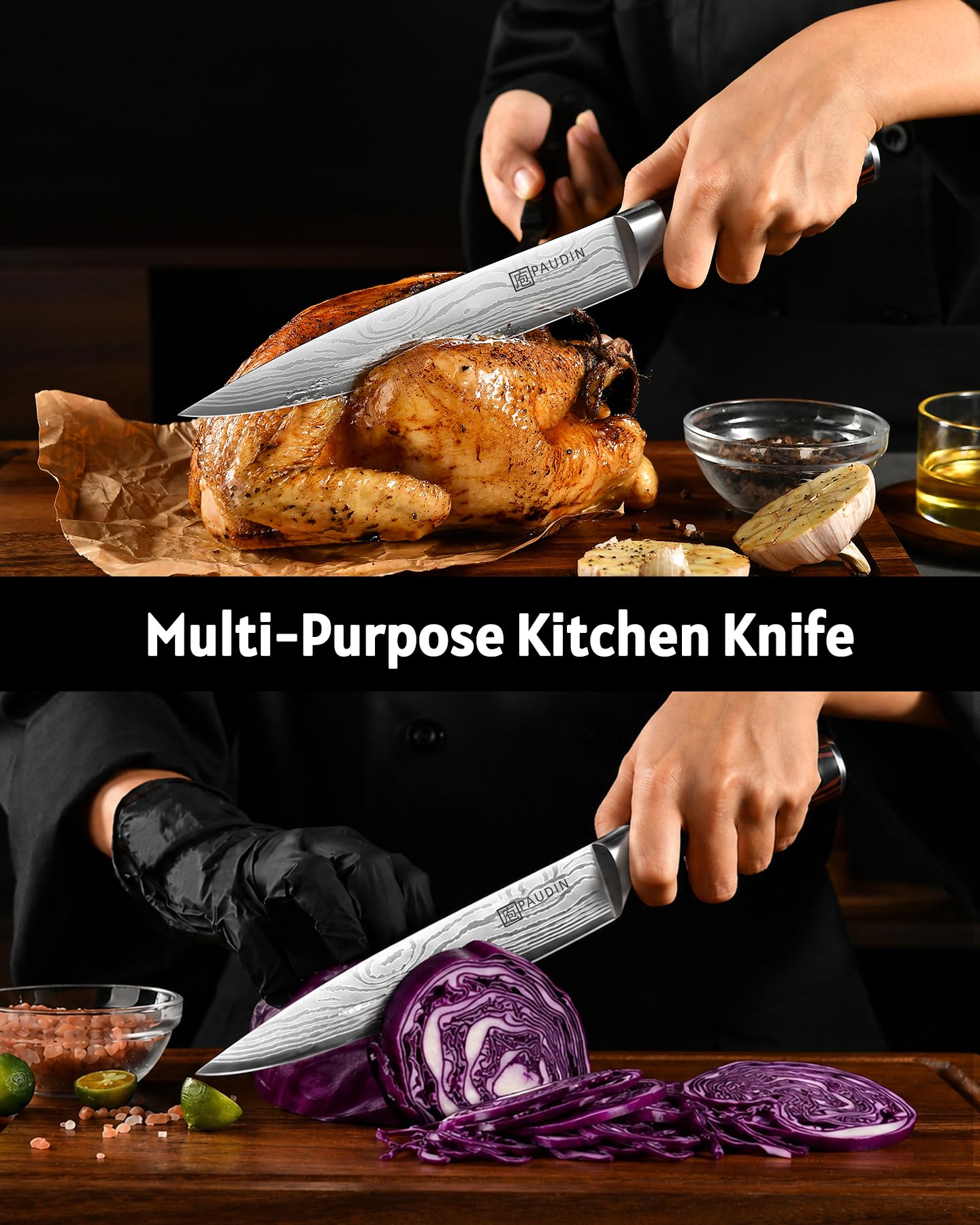 PAUDIN Carving Knife 8 inch, Ultra Sharp Brisket Slicing Knives — Amazon image 5