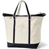 Zip Top Canvas Tote Bag