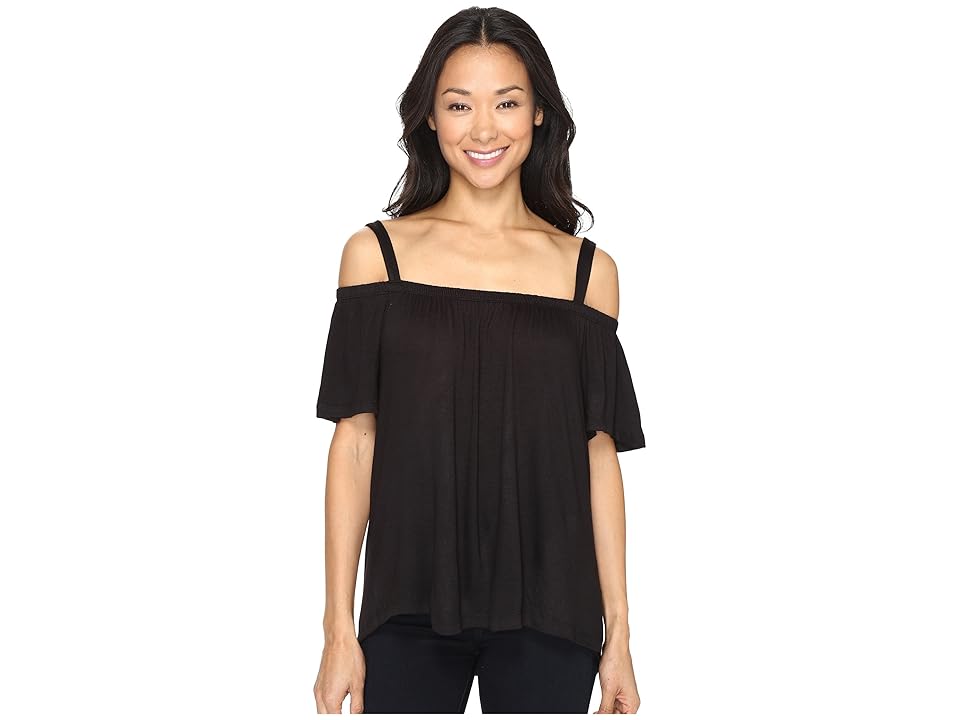 

B Collection by Bobeau Sunset Off Shoulder Tee Shirt (Black) Women's T Shirt