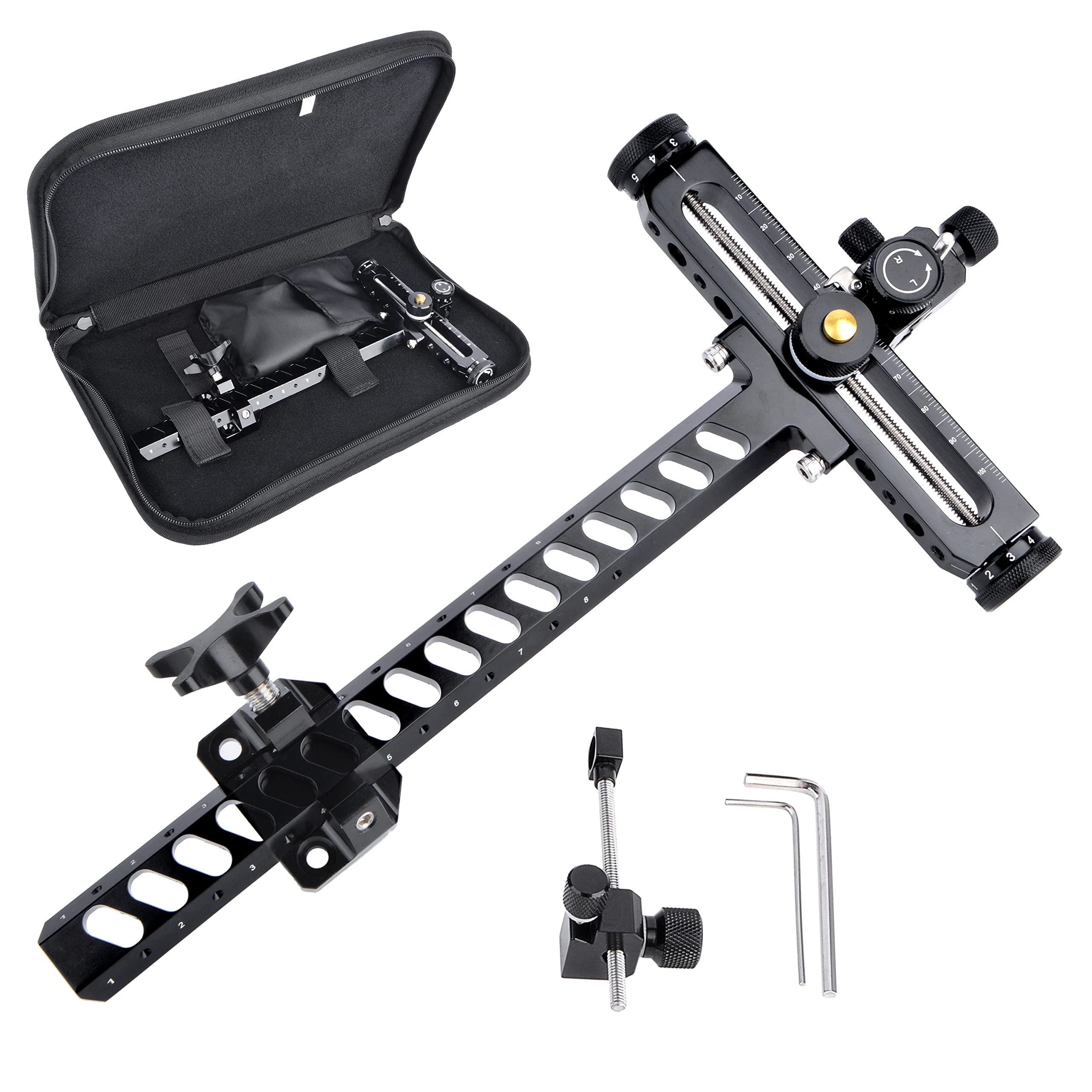 Recurve-Bogenvisier,Bogenschießen-Visier,Aluminiumhalterung,Recurvebow Sight,Recurve-Visier RH&LH