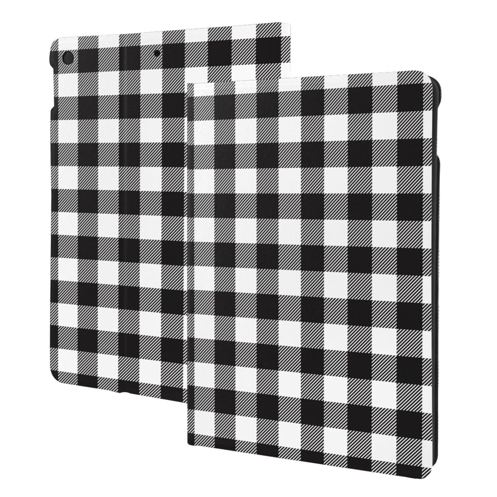 Étui iPad 10.2 imprimé écossais noir avec support de table