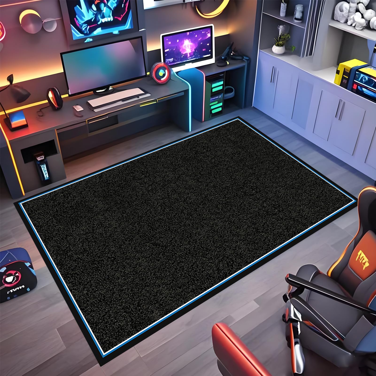 Wuzqju Gaming Chair Mat Non Slip 80 x 100 cm Chair Mat Office Chair Mat for Hard Floor Gaming Chair Mat Low Pile Desk Chair Mat Multi-Purpose Hard Floor Protector Chair Mats for Home and Office