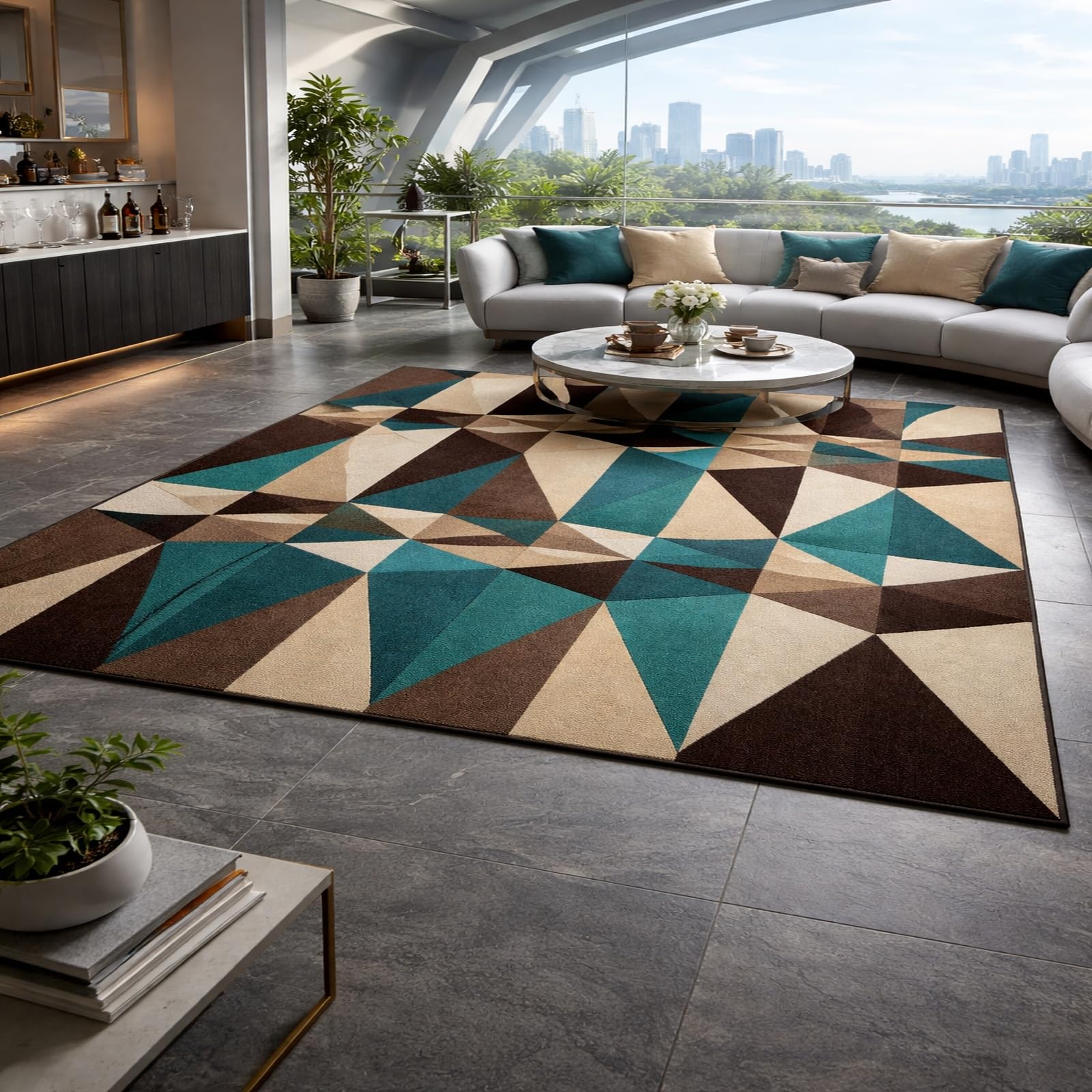 Tapis de salon vert moderne 180x230cm pour décorer votre chambre