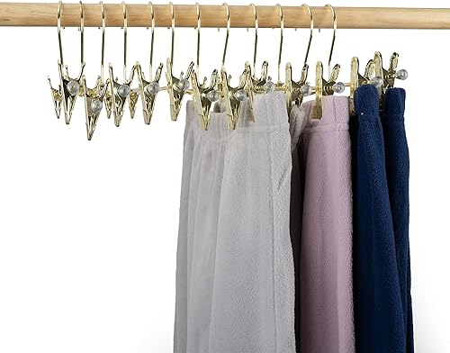 Miniatura 2 de KOOBAY - Paquete de 30 perchas de metal dorado de 13.7 pulgadas con gancho giratorio