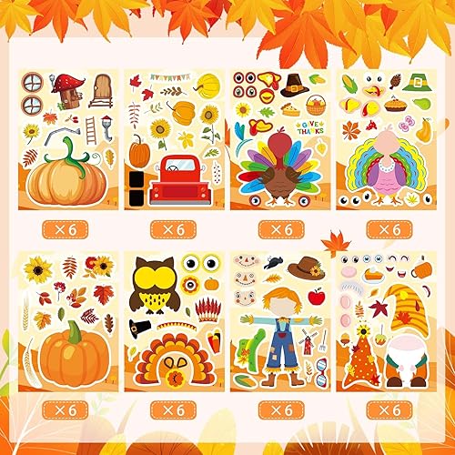 Miniatura 10 de SEPGLITTER Calcomanías de Pascua, 48 hojas de calcomanías de Pascua para niños, calcomanías de animales para la escuela, aula, actividades, juegos,