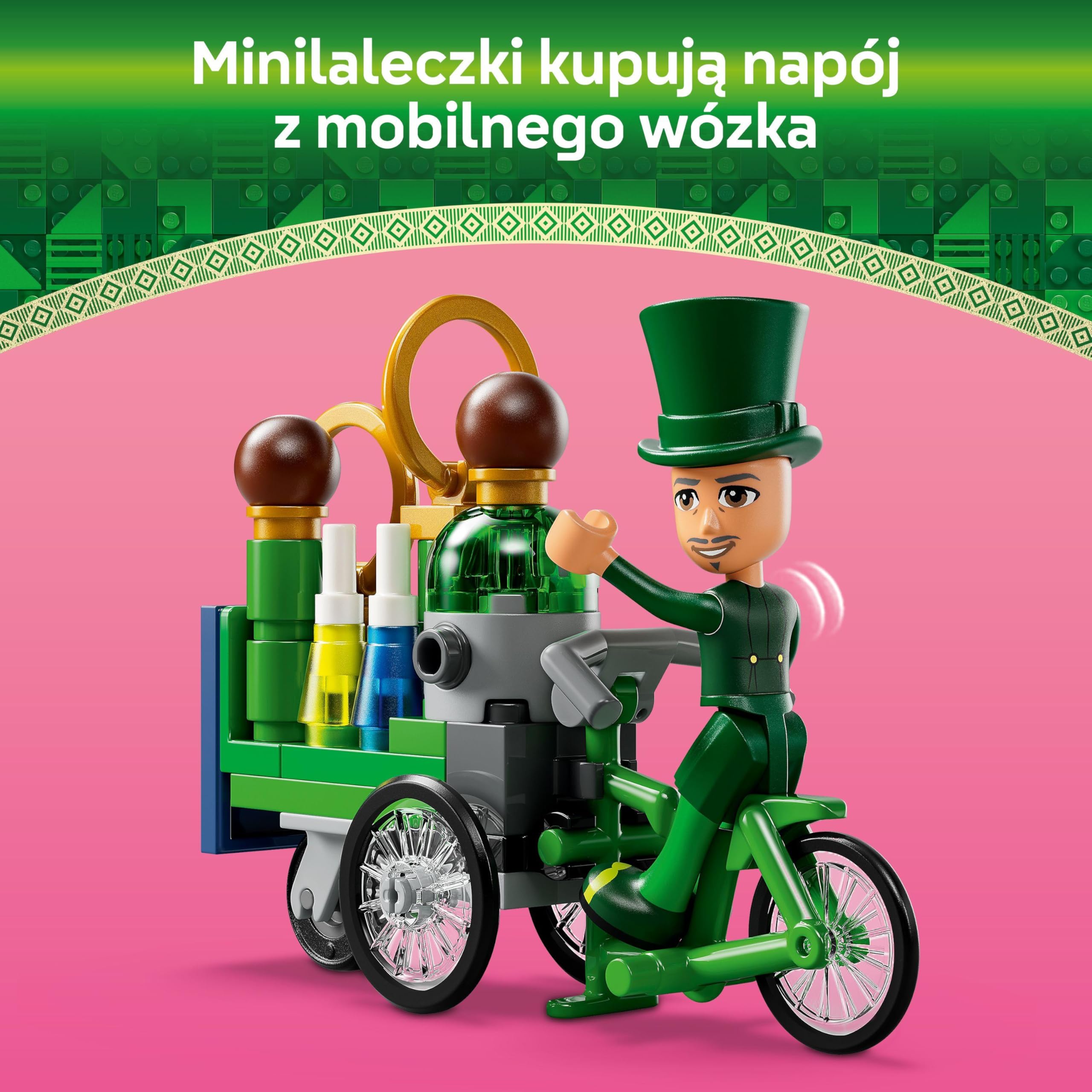 LEGO Wicked Powitanie w Emerald City 75684 | klocki dla dzieci, zabawka dla 9-latki, prezent Wicked dla fanów filmu, na urodziny dla dziewczynki i chłopca, 945 elementów