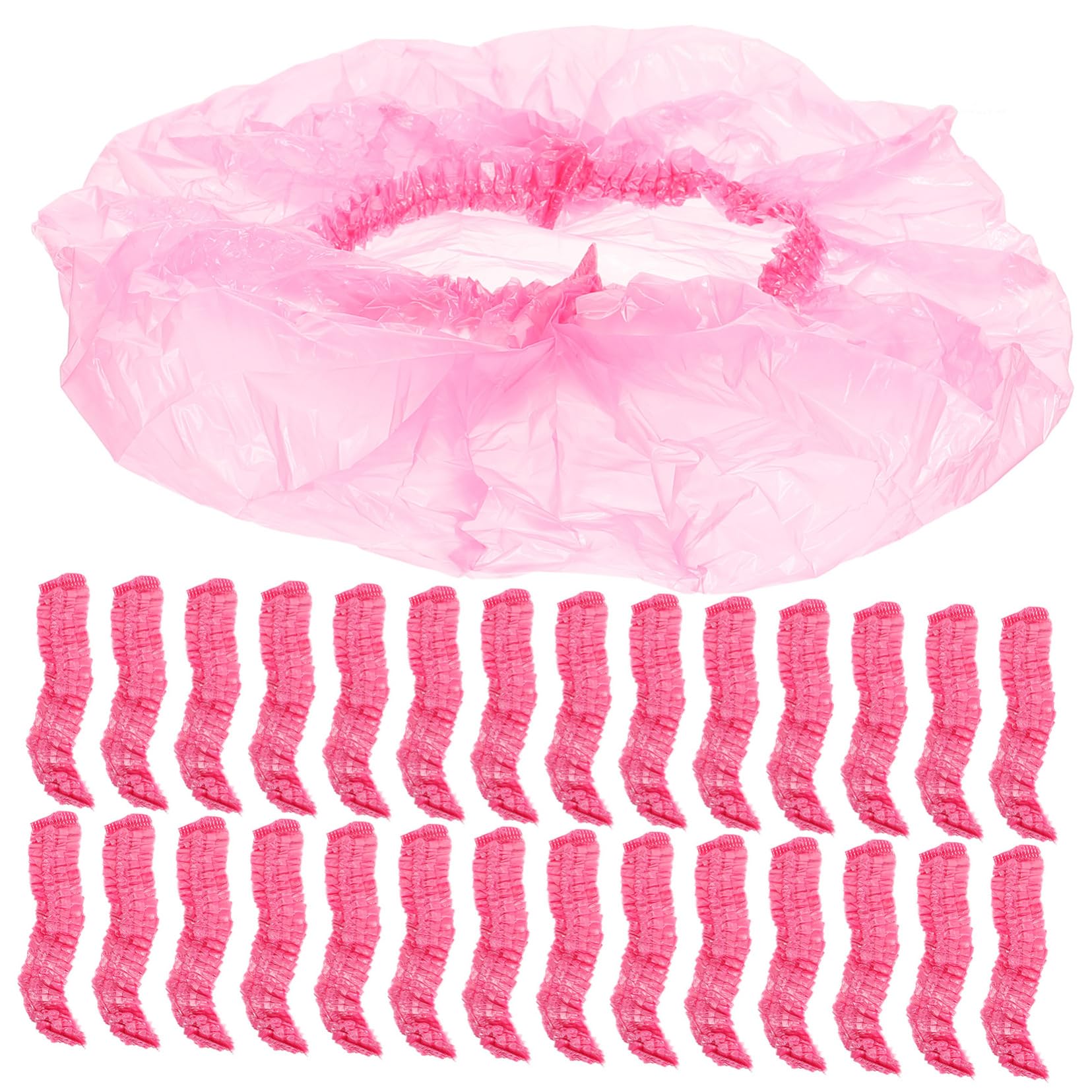 FRCOLOR 500 Piezas de Gorro de Baño Elástico Desechable de Gran Tamaño para Mujer Gorro de Baño para Ducha Y Spa Tamaño 44 Cm