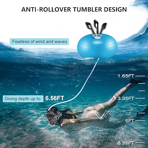 Miniatura 6 de Underwater Breathing Equipment with Snorkel Mask (SM or LXL), Portable MotorlessTankless Diving Breathing System with 6.5FT Hose for Snorkeling,