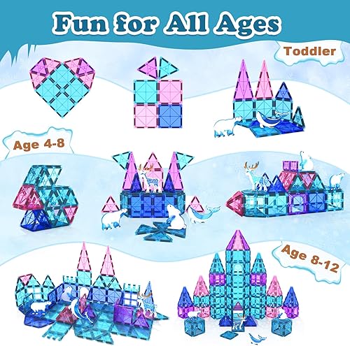 Miniatura 7 de Juguetes de Frozen - Azulejos magnéticos de animales árticos, juegos de simulación, juguetes magnéticos, bloques de construcción magnéticos,