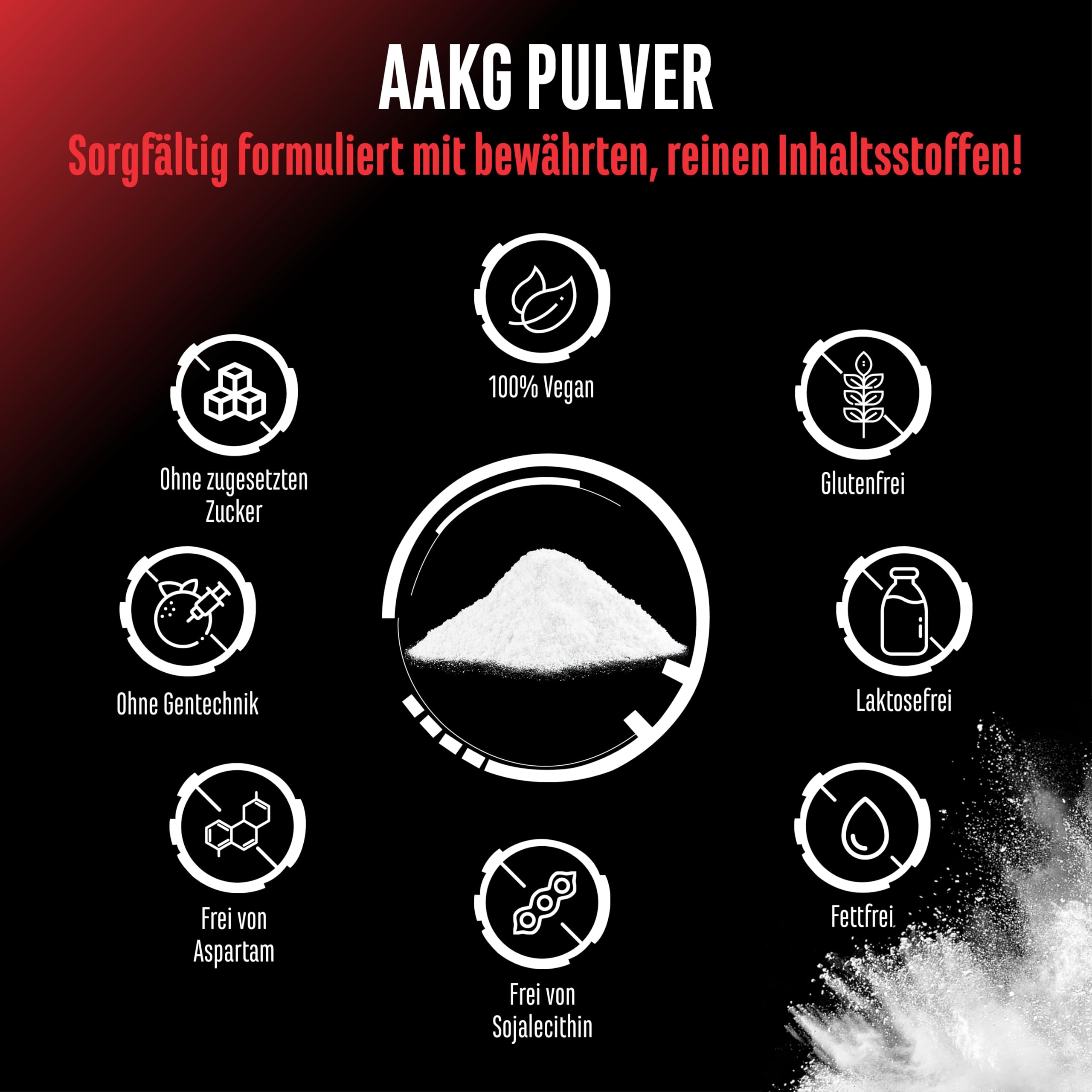 GEN GERMAN ELITE NUTRITION AAKG - 500 g - L-Arginin-Alpha-Ketoglutarat 2:1 | Geschmacksneutral, optimale Löslichkeit, laborgeprüft, reines Pulver, vegan, ohne Zusätze, Premium Arginin Aminosäure