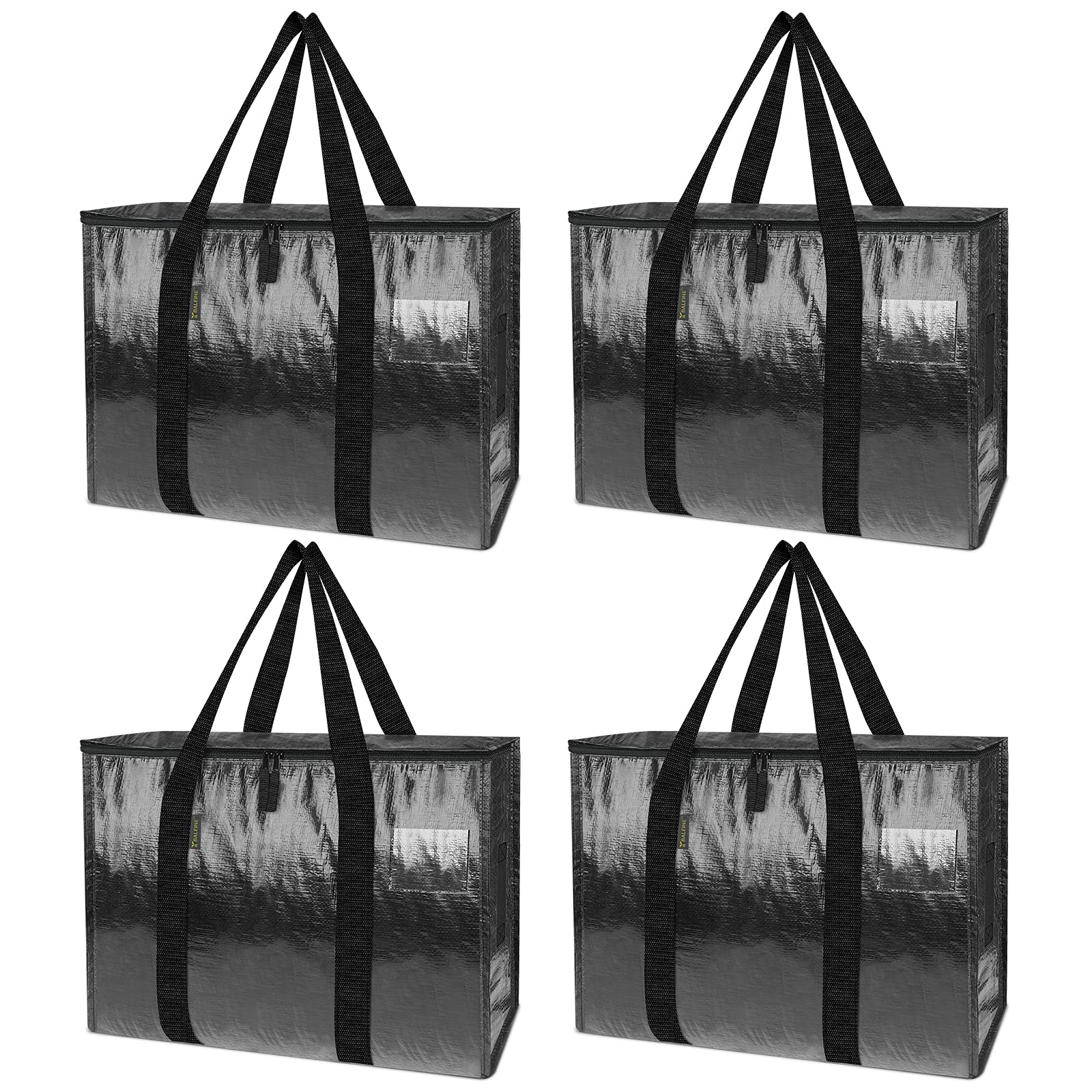 Photo 1 of BALEINE 13 Gallon Moving Totes with Reinforced Handles, Heavy-Duty UnderBed Storage Bag for Moving Boxes, Clothes, Travel (4 Pack, Black)