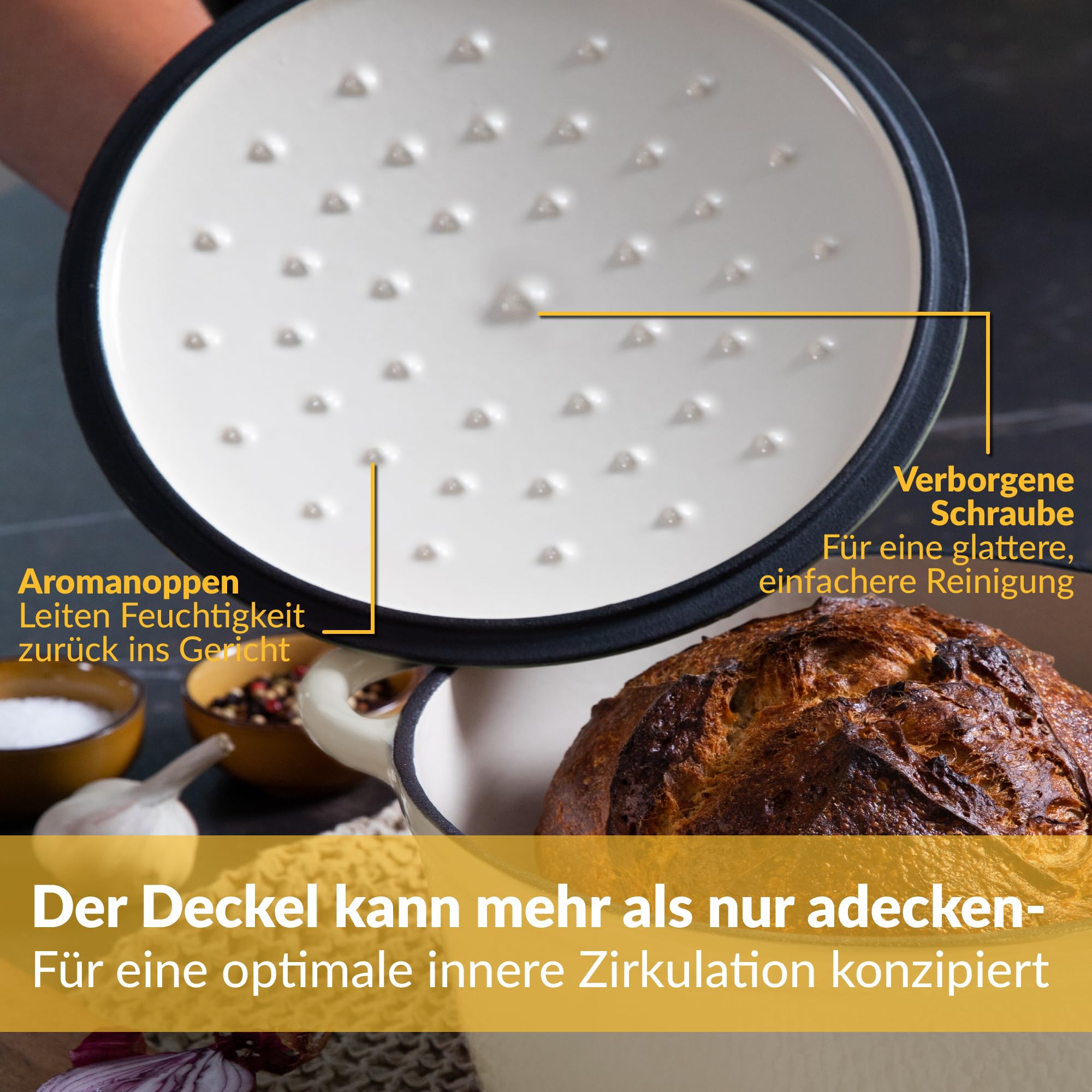 Chefarone Gusseisen Topf 26 cm 4 4,7 L – Bild 5