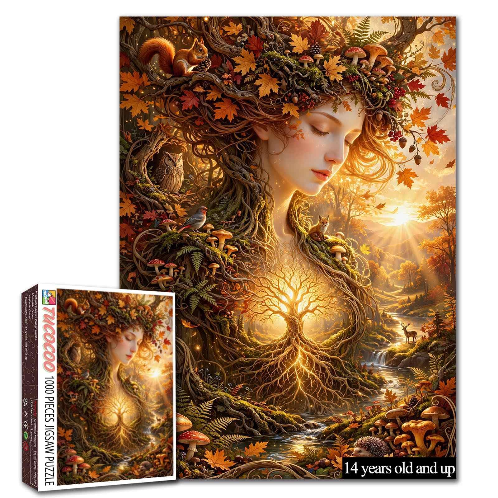 Autumn Mother Nature Tree of Life 1000 Piece Jigsaw Puzzles for Adults