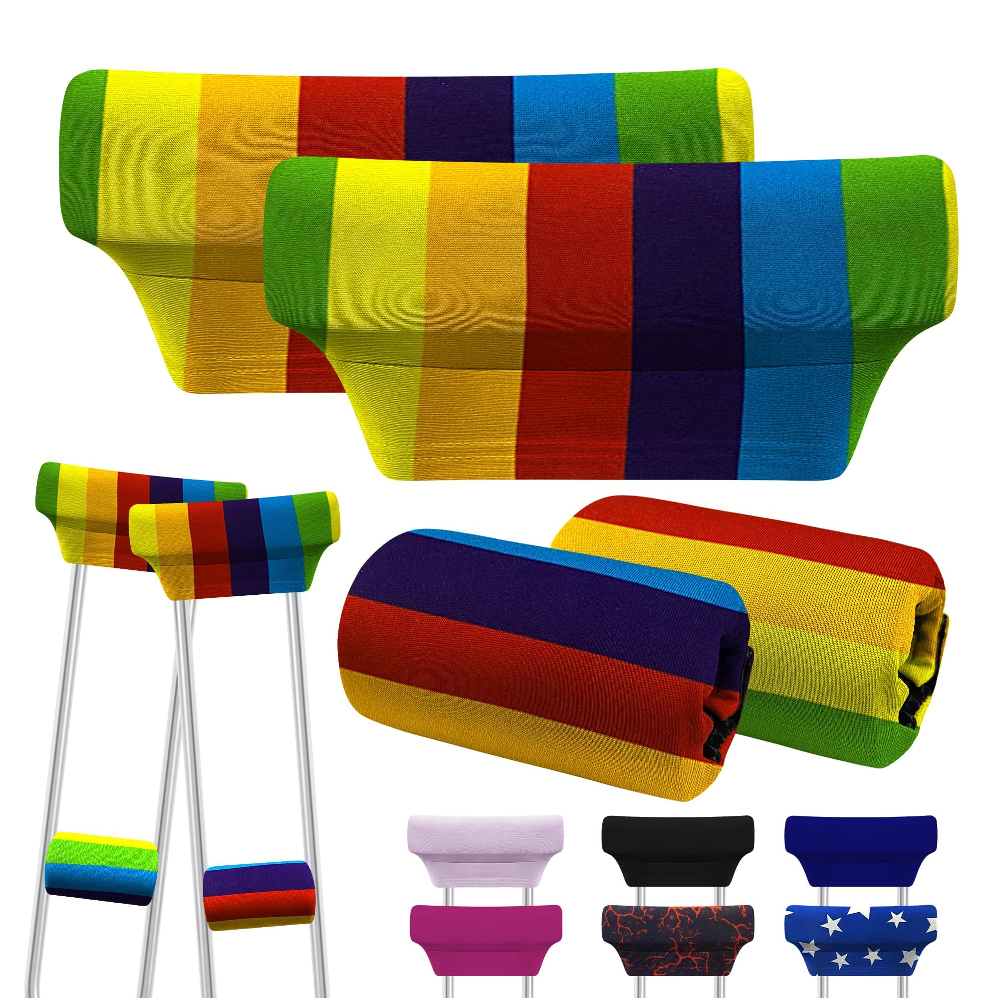 SPRING SEAON Soft Underarm Crutch Padding and Hand Grip Covers,6-Piece Set