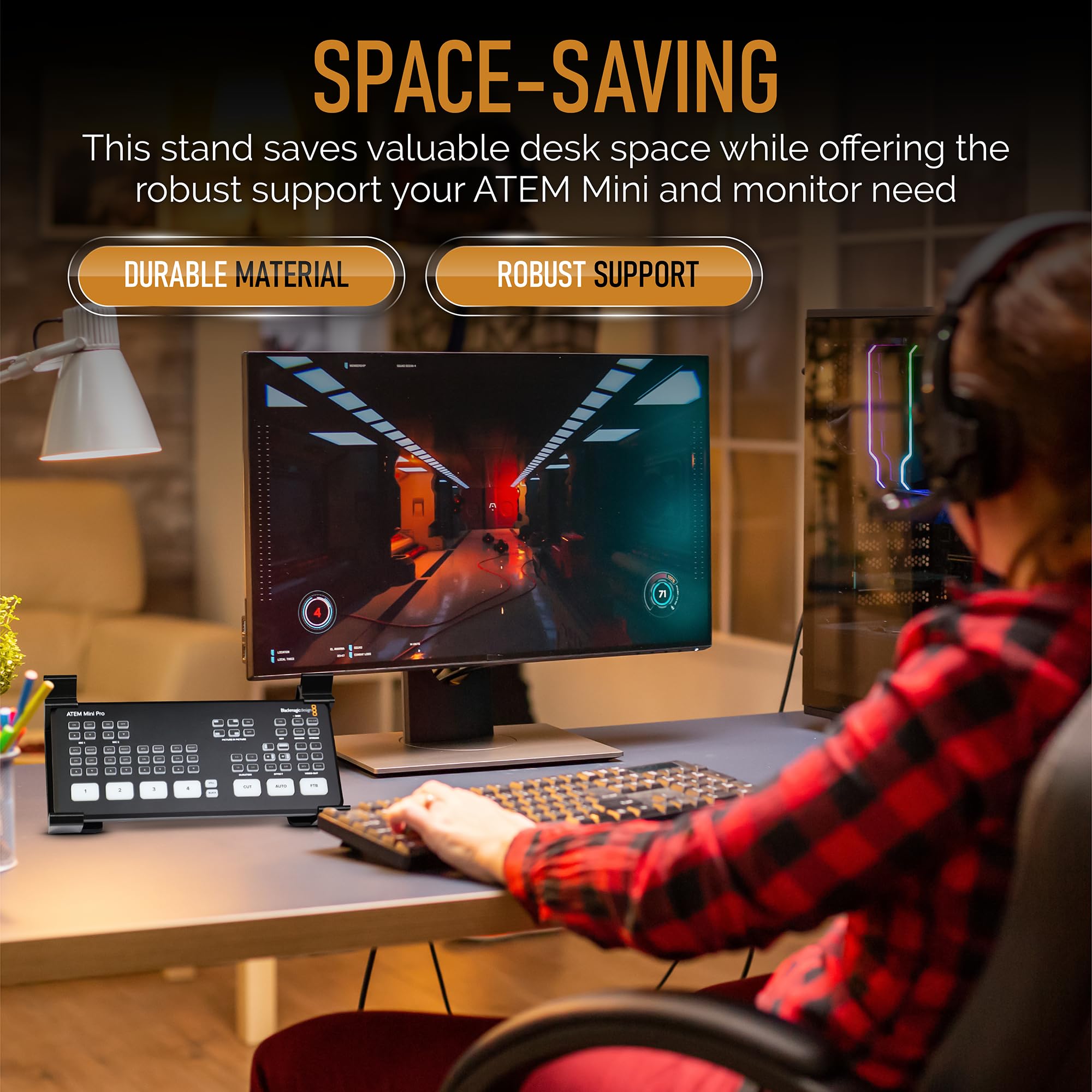 Amazon.co.jp: SplashNColor コンボスタンド Blackmagic ATEM Mini Pro