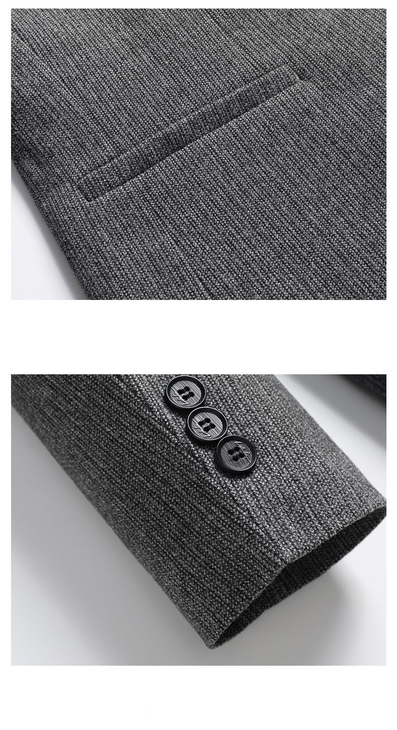 Blazer De Tweed para Hombre Chaquetas Elegantes E Informales para Hombre Chaqueta De Traje Clásica De Dos Botones con Corte Entallado Abrigos De Lana para Otoño E Invierno Abrigos para La Oficina