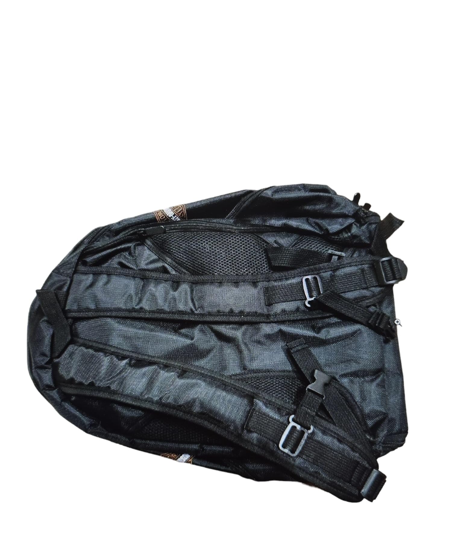 ZAINO TRACOLLA IN NYLON per Compatibile con HARLEY BACKPACK LOGO Compatibile con HARLEY BAR&SHIELD ARANCIONE CON TASCHE