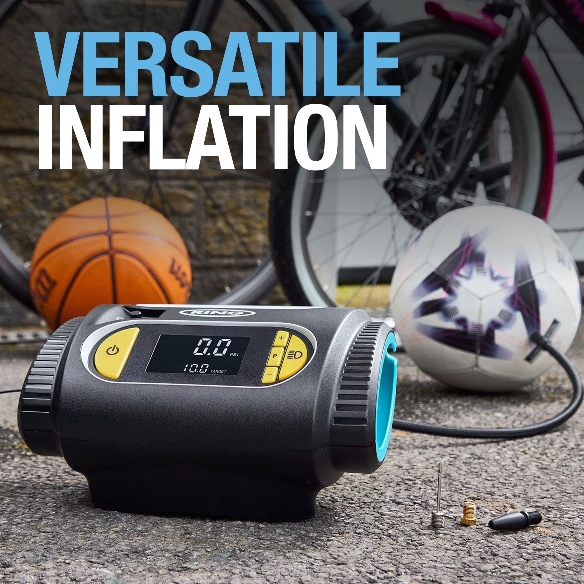 RING ULTRAINFLATE 20 Digital Tyre Inflator Air Compressor - Featuring Auto-Stop & Progress Meter - Compact, Reliable & User-Friendly Tyre Pressure Solution — view 9