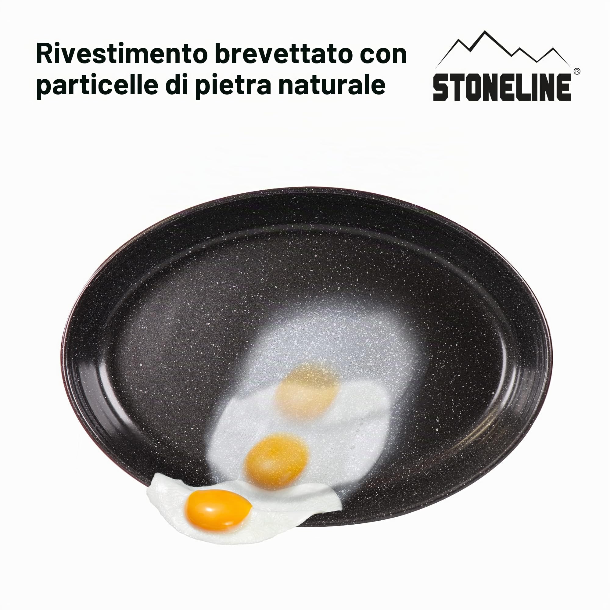 STONELINE Set da cucina 5 pezzi pirofila in vetro borosilicato antiaderente con vere particelle di pietra rettangolari e ovali, guanti da forno presine in cotone lavabile antiscivolo grigio
