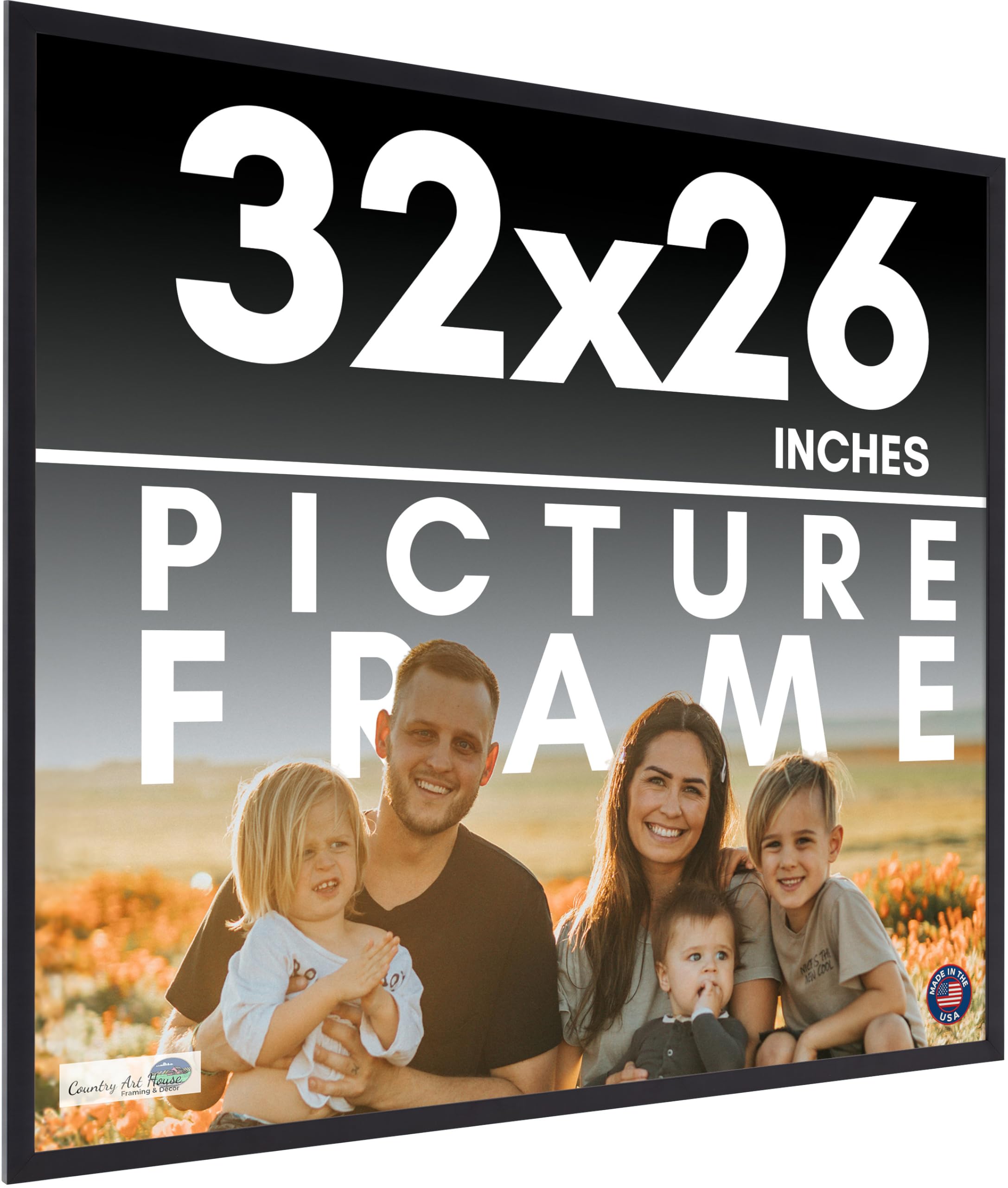 Amazon.com - 32x26 Frame Black Picture Frame - Complete Modern
