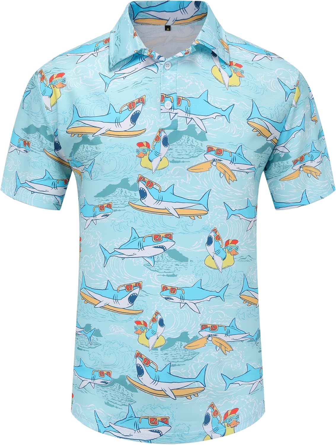 Funny Golf Shirts for Men Dry Fit Short Sleeve Print Mens Golf Polo Shirts for Men - Image 2