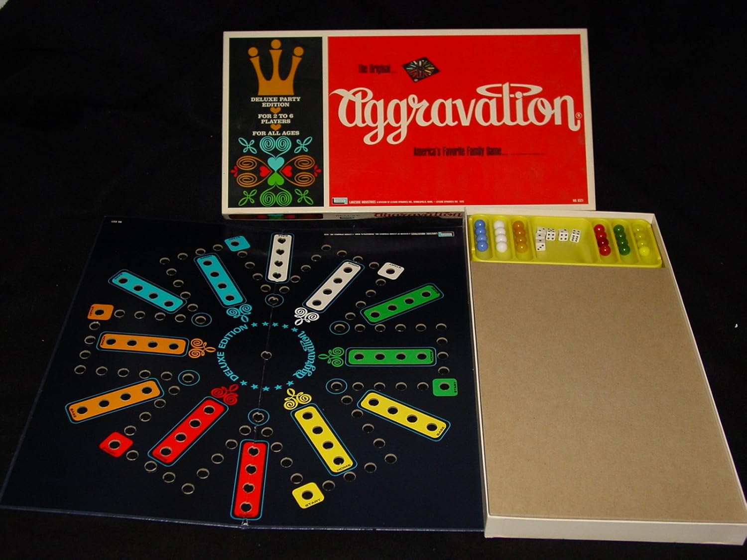 Vintage Manufacture 8321 Lakeside Vintage Deluxe Aggravation Board Game for sale online