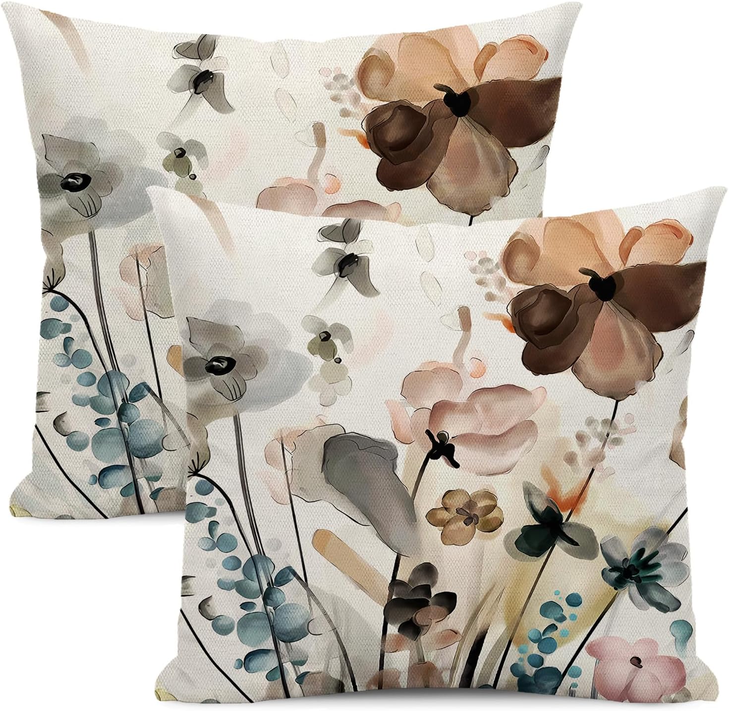 Floral-brown Blue