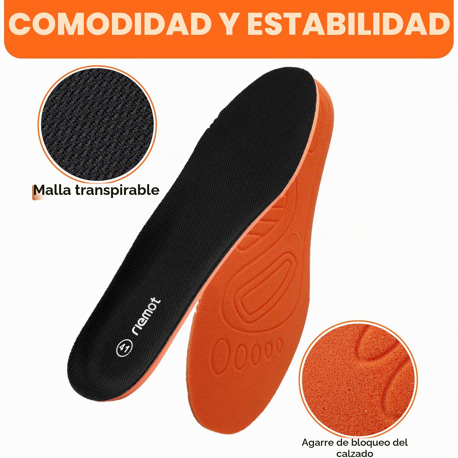 Riemot Plantillas de Reemplazo Confortables para Zapatos Hombres Mujeres Botas de Trabajo