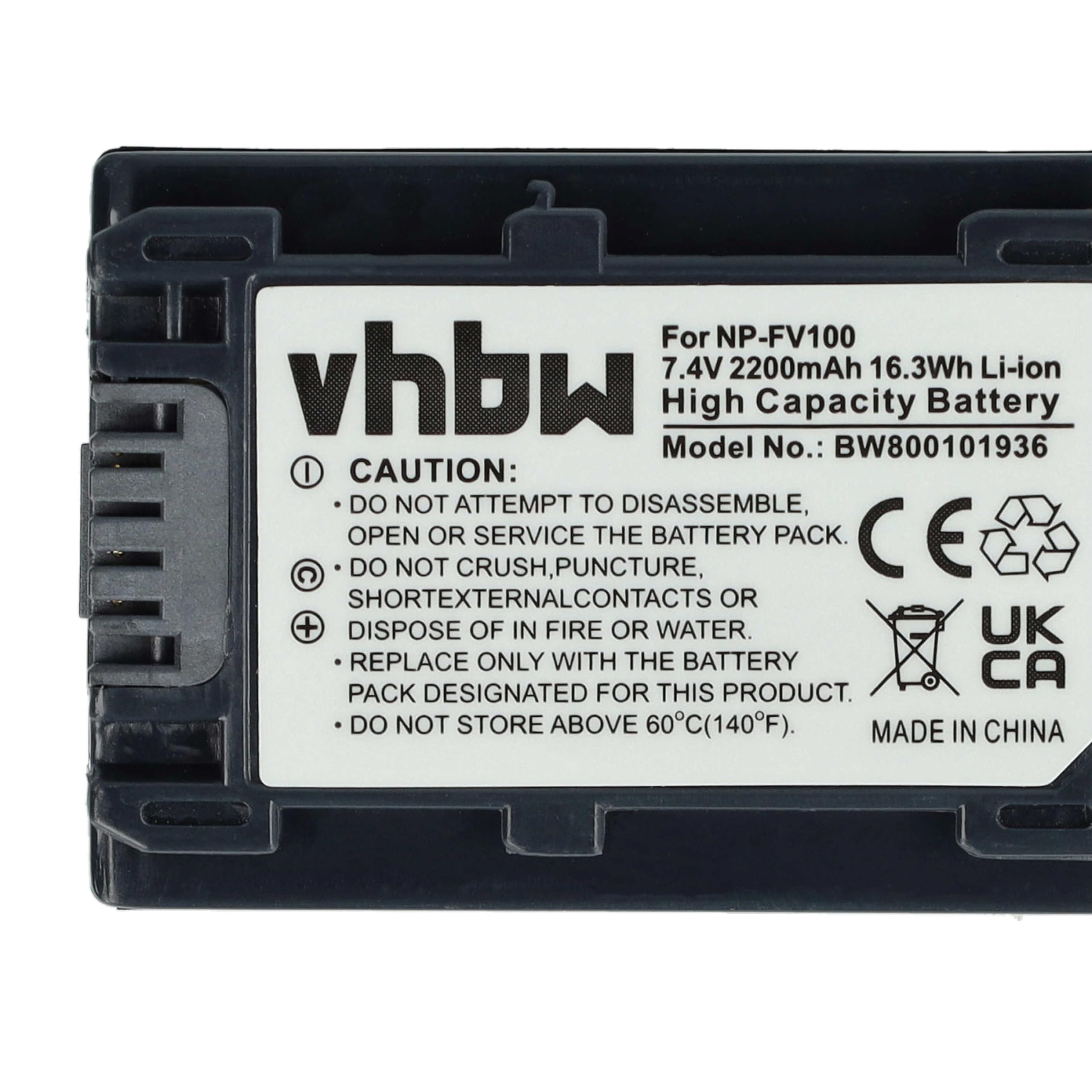 vhbw 2X Batterie Compatible avec Sony FDR-AX33