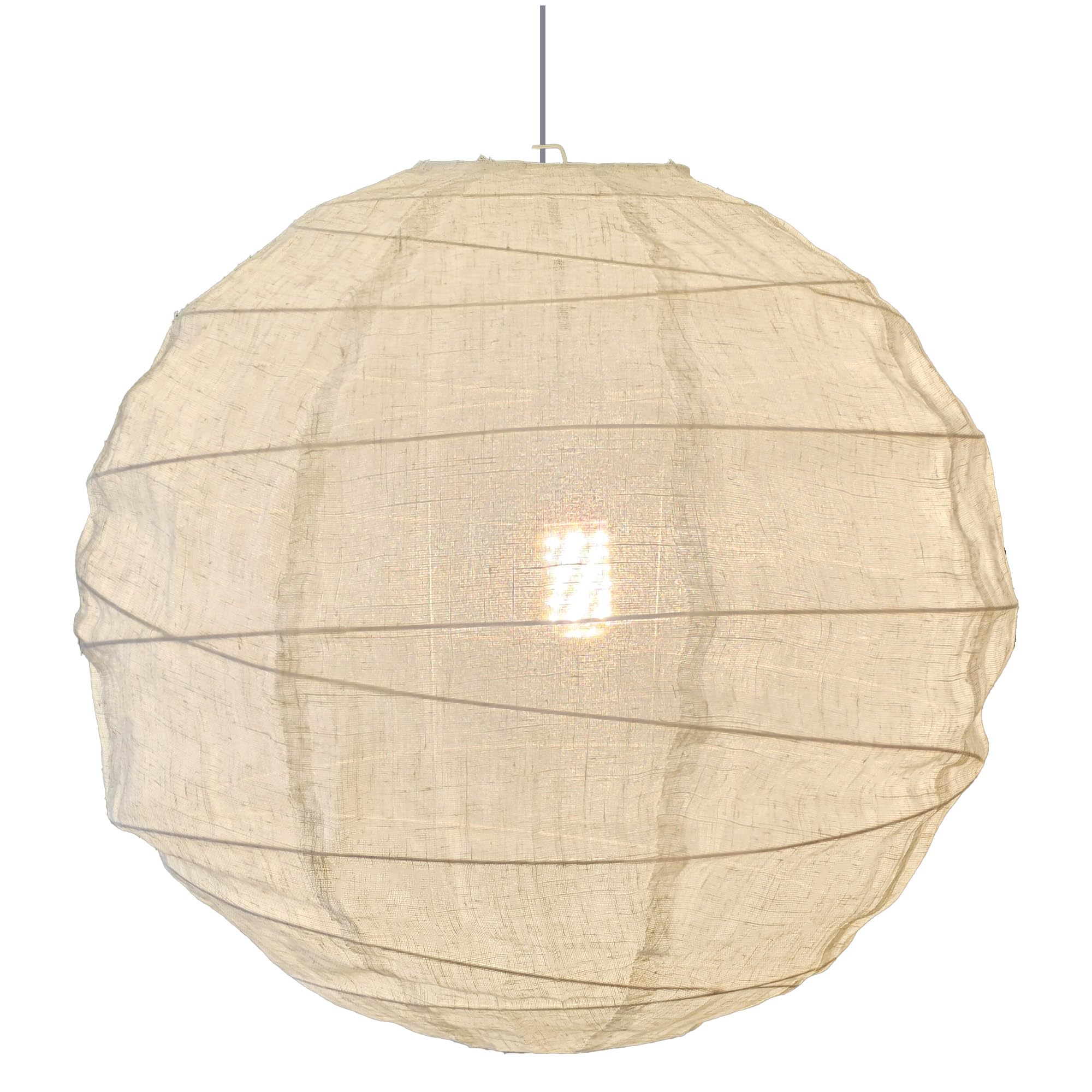 Hyzazew Leinen Lampenschirm, Faltbar Lampenschirme für Pendelleuchten, Handgefertigte Leinenlaterne für Innendekoration In Wohnzimmer, Esszimmer, Schlafzimmer, Arbeitszimmer, Flur Usw（45cm)