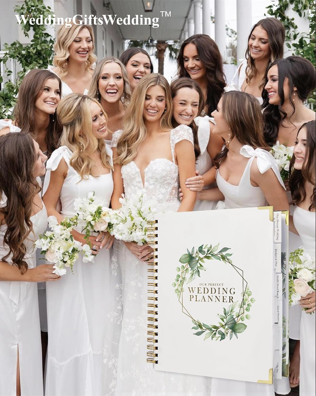 Wedding Planner for Bride,Wedding Planning Book and Organizer,Wedding Binder Book with Pockets,Perfect Engagement Gifts for Newly Enaged Couples (Floral)