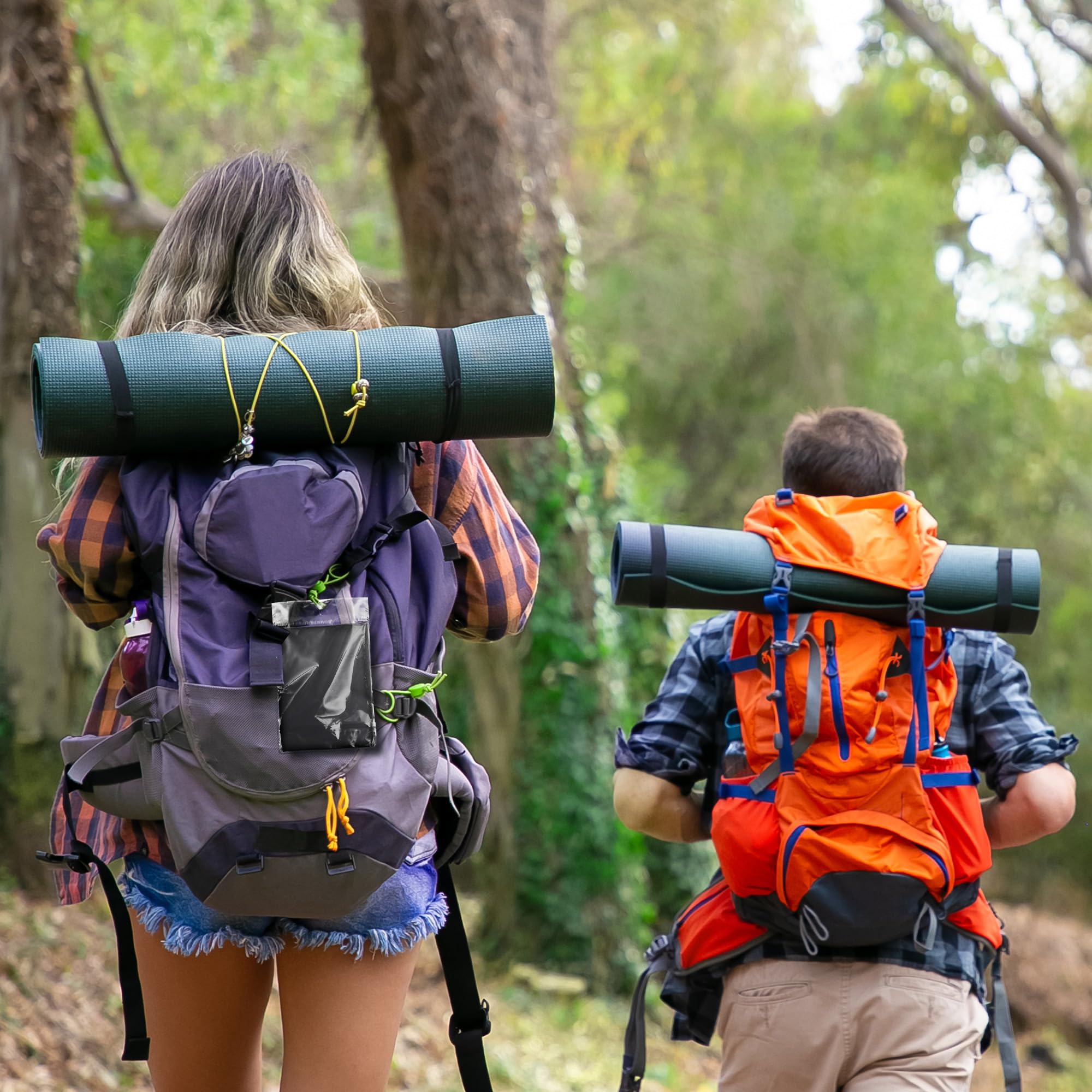 Opret Chubasquero para Mujer y Hombre Impermeable, 2 Piezas Poncho Impermeable Plegable, Reutilizable con Capucha, Poncho de Lluvia Unisex para Viajes, Picnic,Trekking y Camping Senderismo